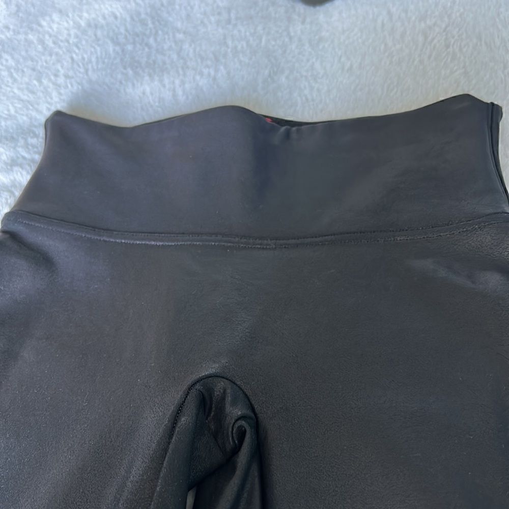 SPANX Black Leather Leggings (Women’s Size Small) - Picture 6 of 7